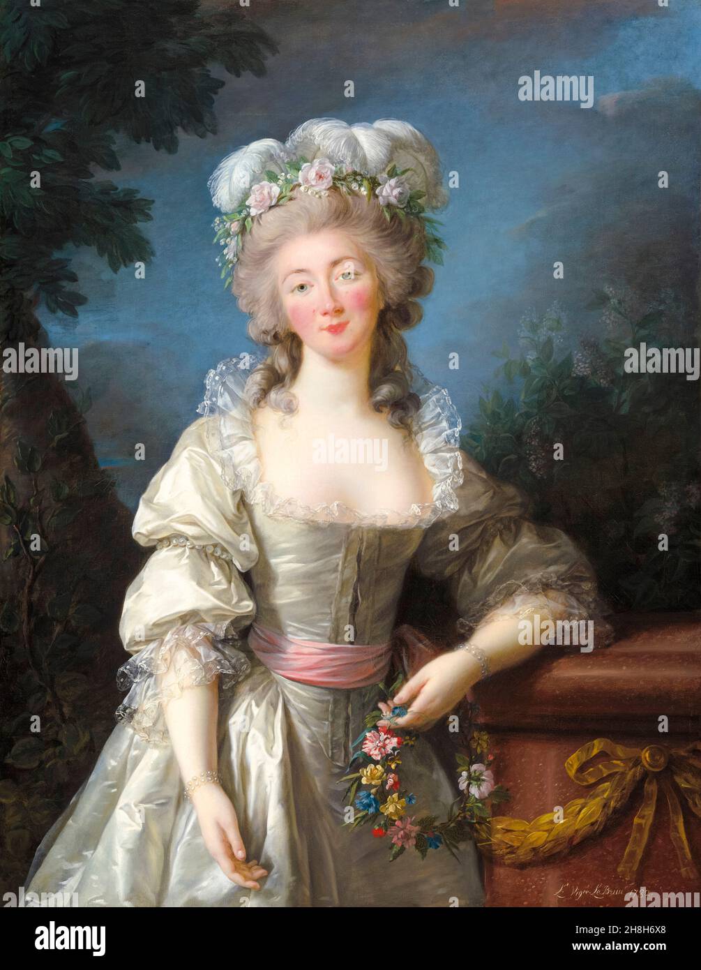 Elisabeth Vigee Le Brun portrait painting, Madame du Barry, 1782 Stock Photo