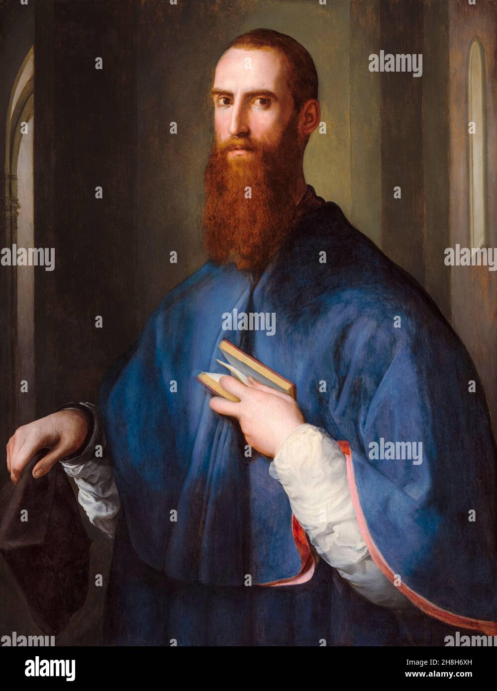 Monsignor della Casa, portrait painting by Jacopo da Pontormo, 1541-1544 Stock Photo