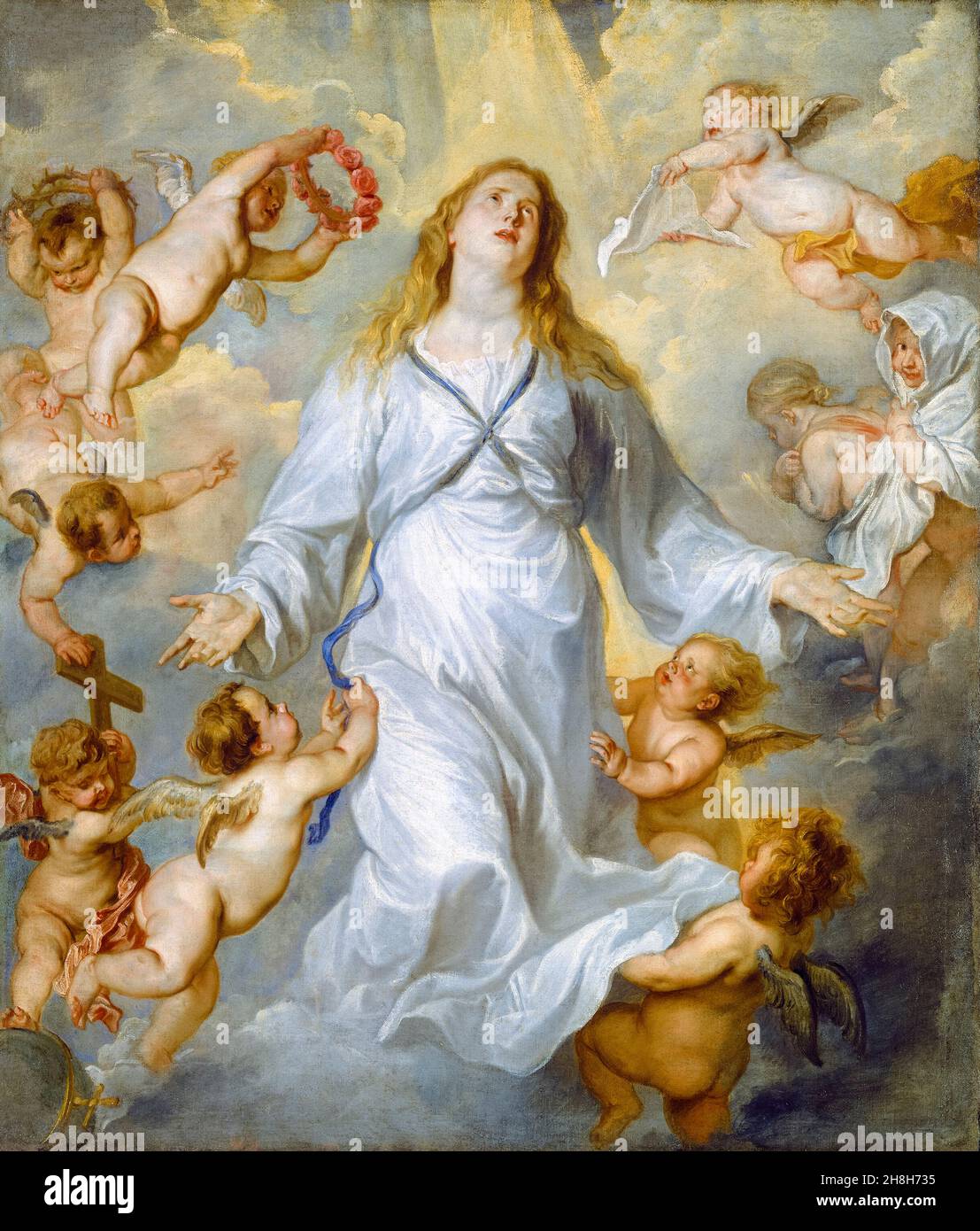 The Virgin as Intercessor, painting by Sir Anthony Van Dyck, 1628-1629 Stock Photo