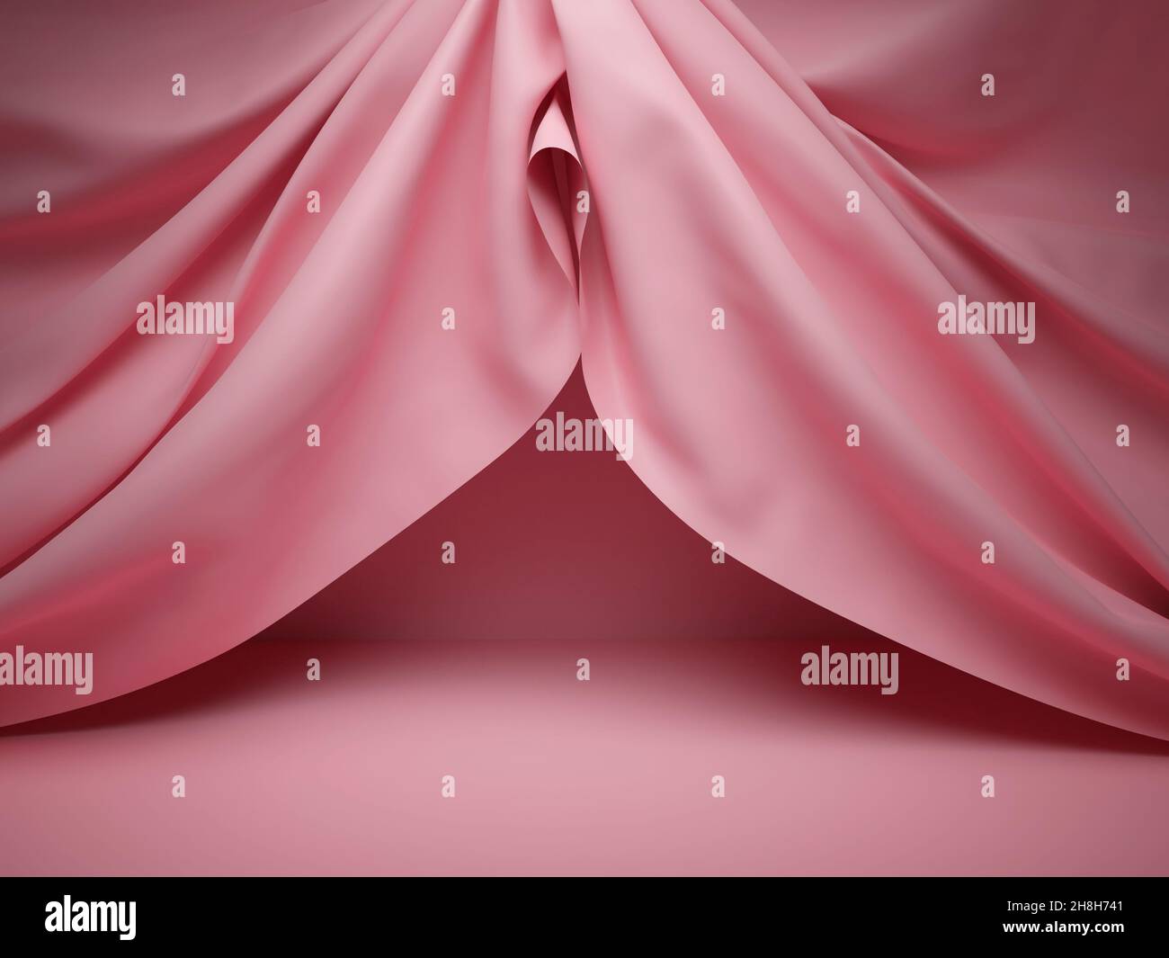 Pink Color Rendering The scene is in pink tones. 3D rendering Stock Photo - Alamy
