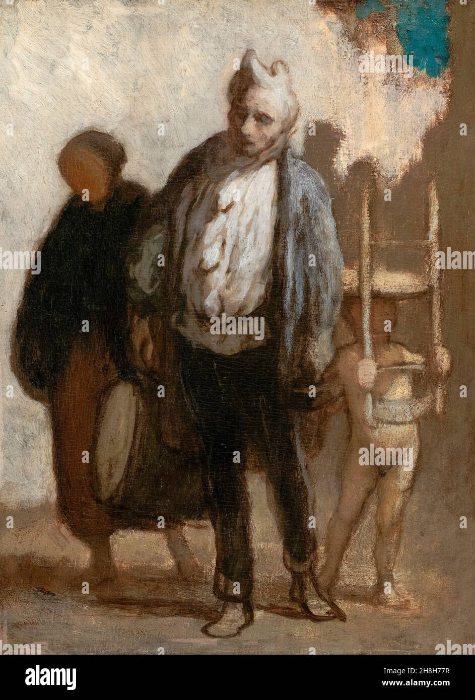 Honoré Daumier, Wandering Saltimbanques, painting, 1847-1850 Stock Photo