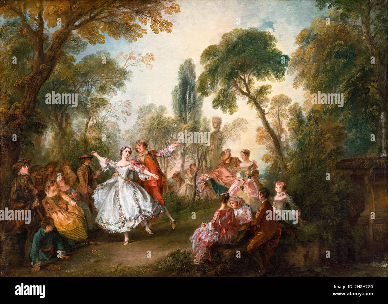 Nicolas Lancret, La Camargo Dancing, painting, circa 1730 Stock Photo