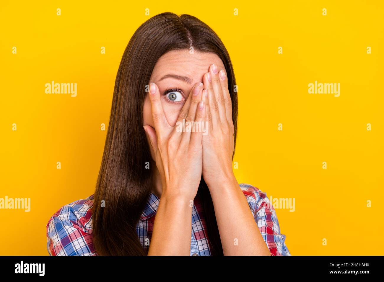 Face Scared Woman Stock Photo 12123496