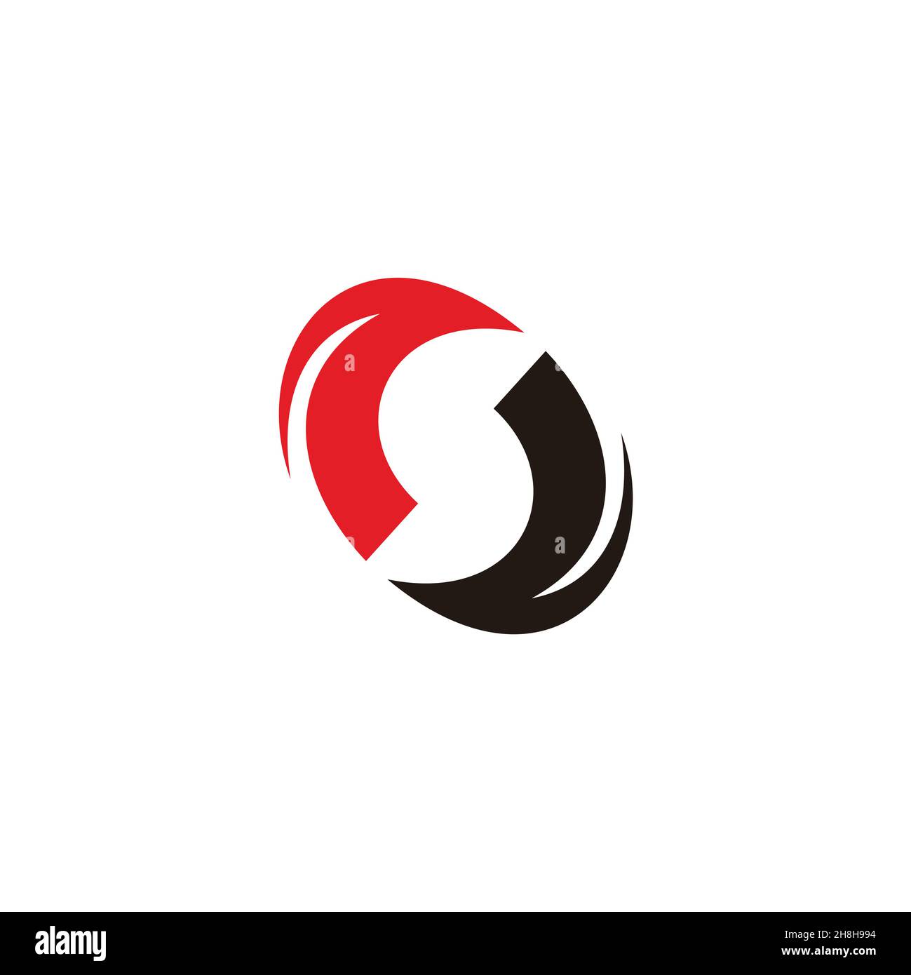 letter s motion arrows negative space geometric design logo vector ...