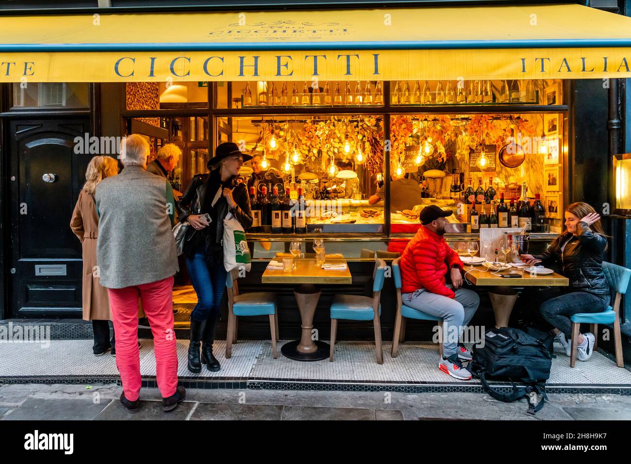 San Carlo Cicchetti Italian Restaurant, Wellington Street, Covent Garden London, UK Stock Photo