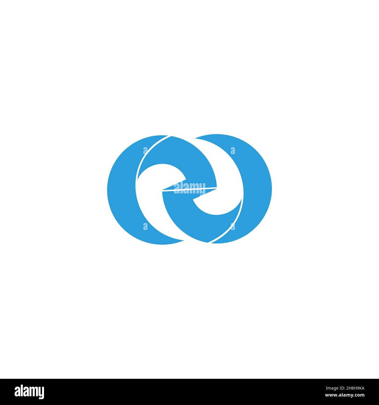 circles blue arrows waves symbol logo vector Stock Vector