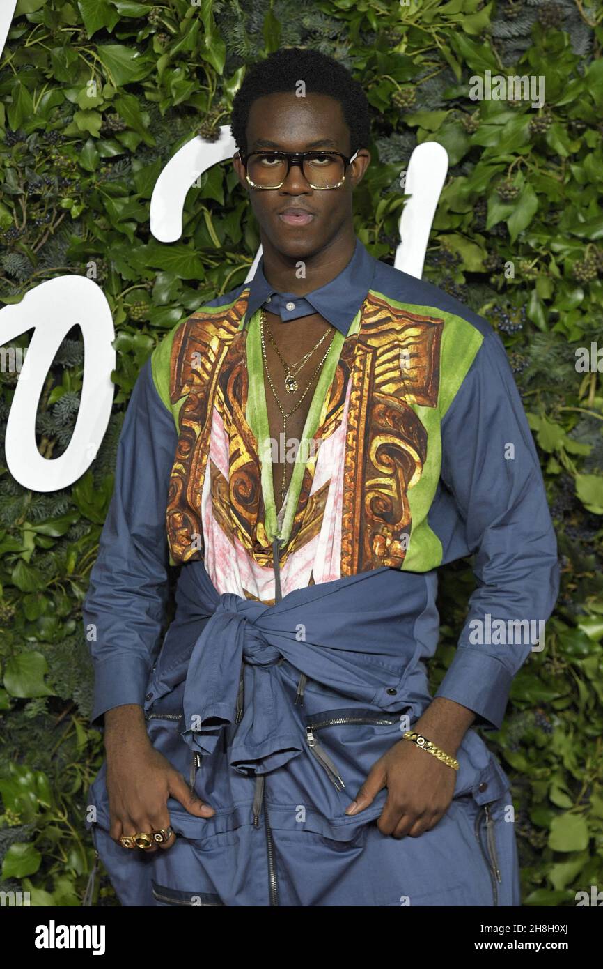 Wisdom Kaye attending The Fashion Awards 2021 at the Royal Albert Hall ...