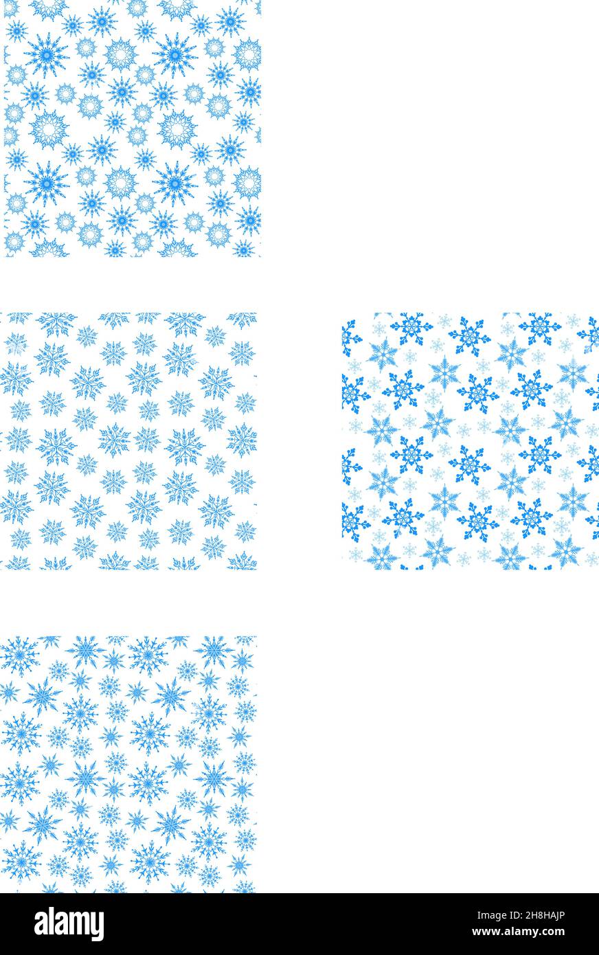 Seamless pattern of snowflakes on a white background Stock Vector Image ...