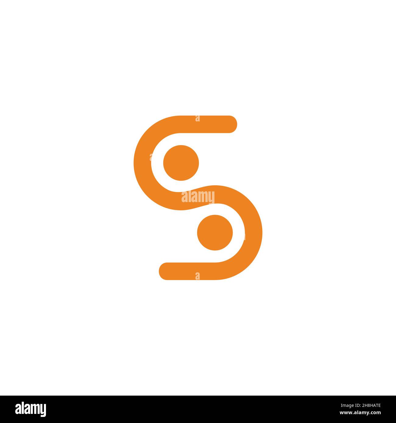 letter s linked dots simple curve geometric logo vector Stock Vector ...
