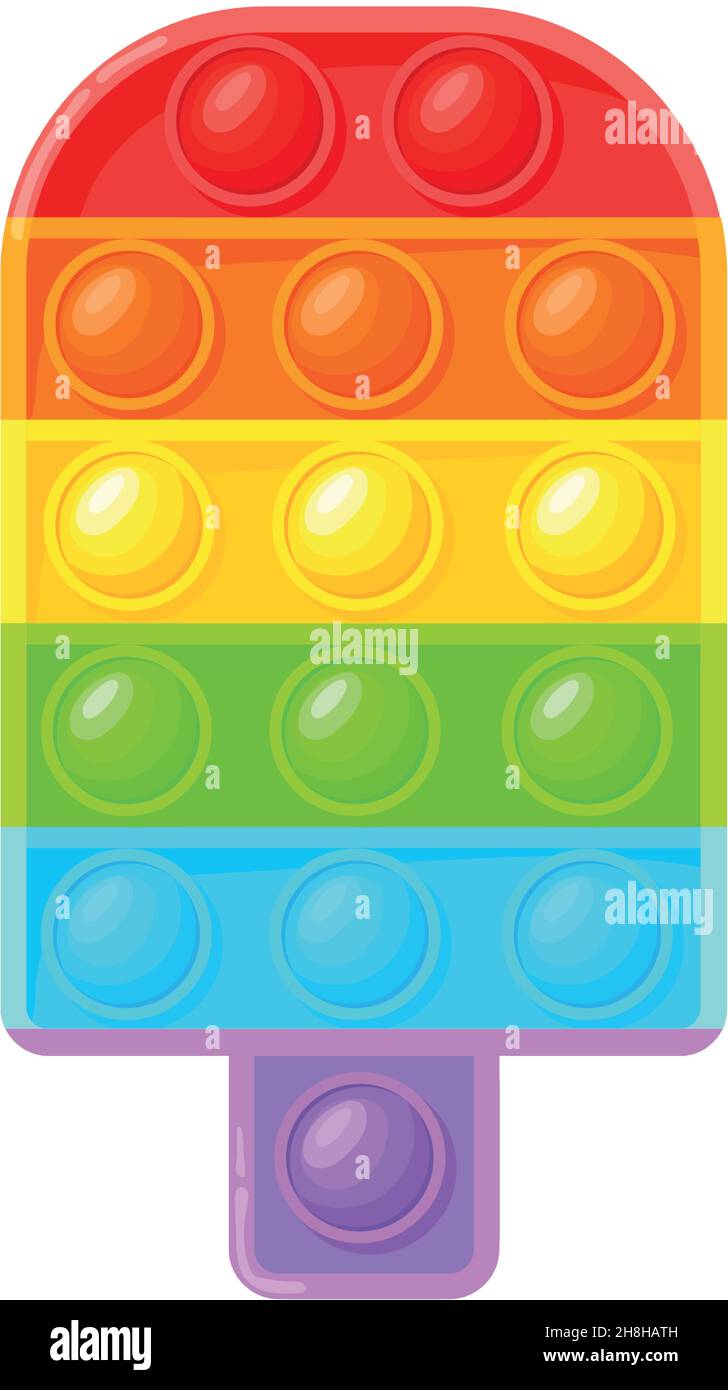 Popit ice cream. Silicon toys, vector illustration isolated on white ...