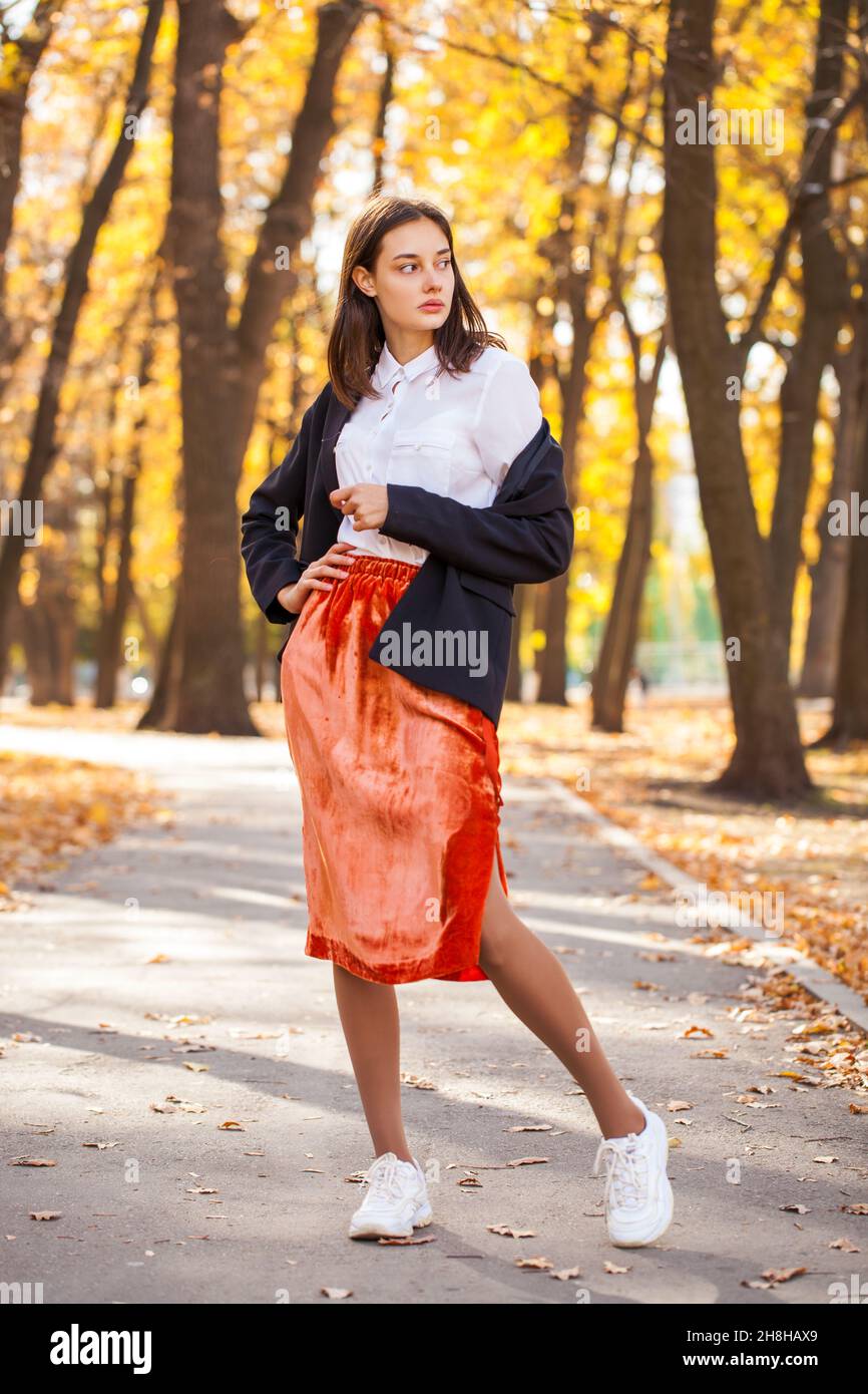 Black woman in a business skirt hi-res stock photography and images - Alamy