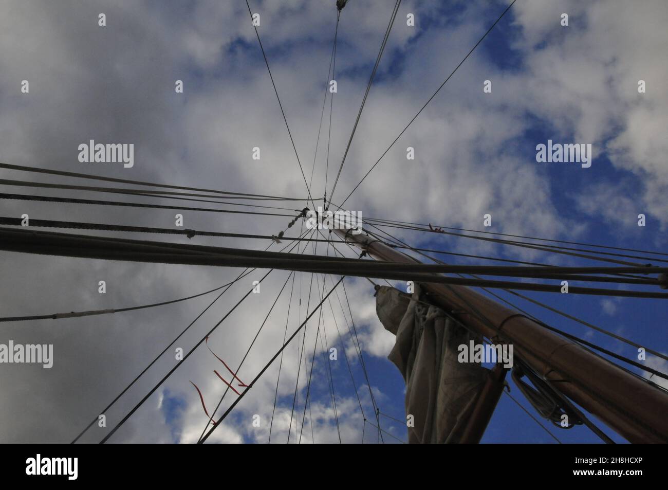 masts on sailing ship built in 1903 Stock Photo Alamy