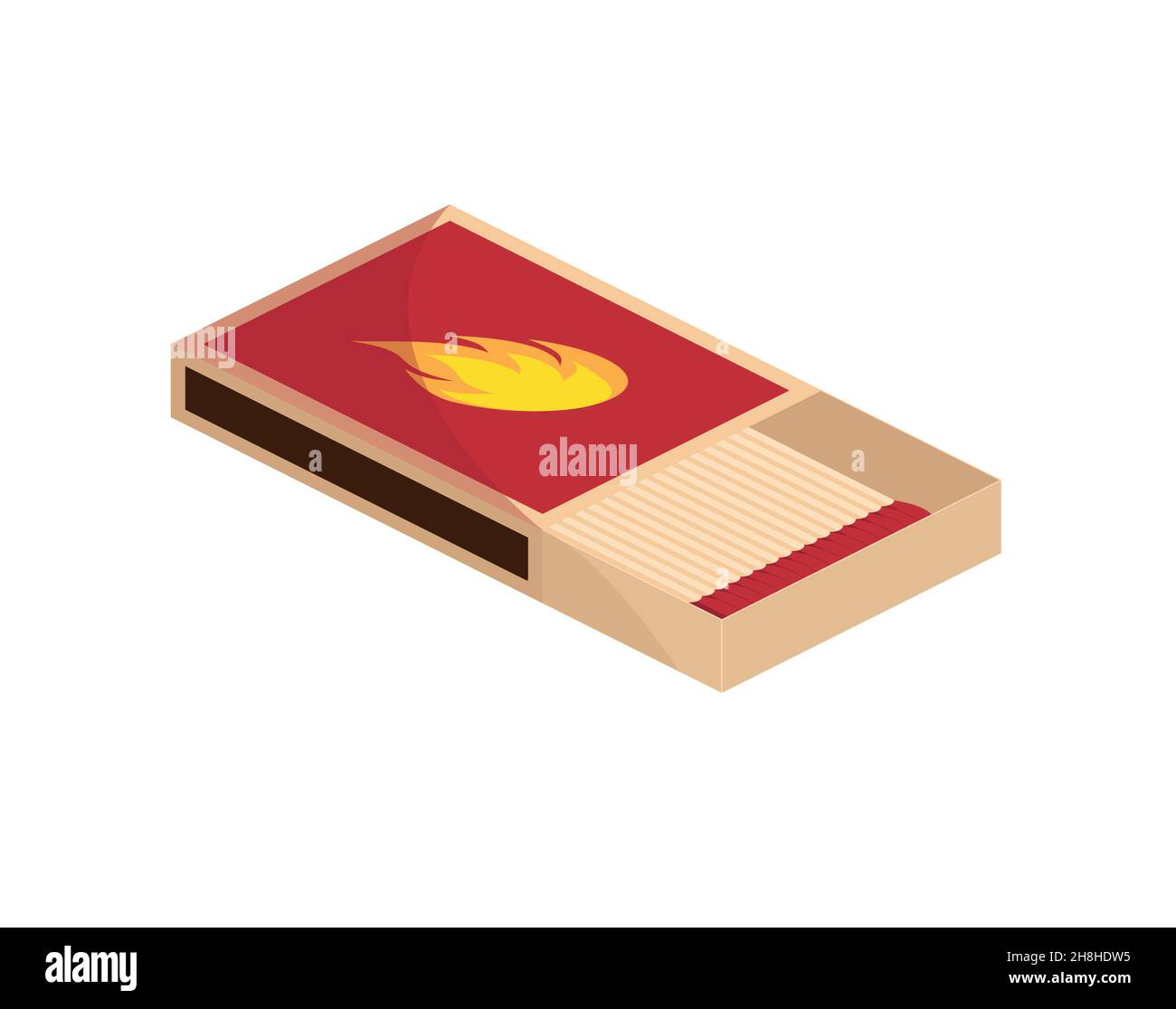 Matches vector, burned match, burning match, rest of the match eps