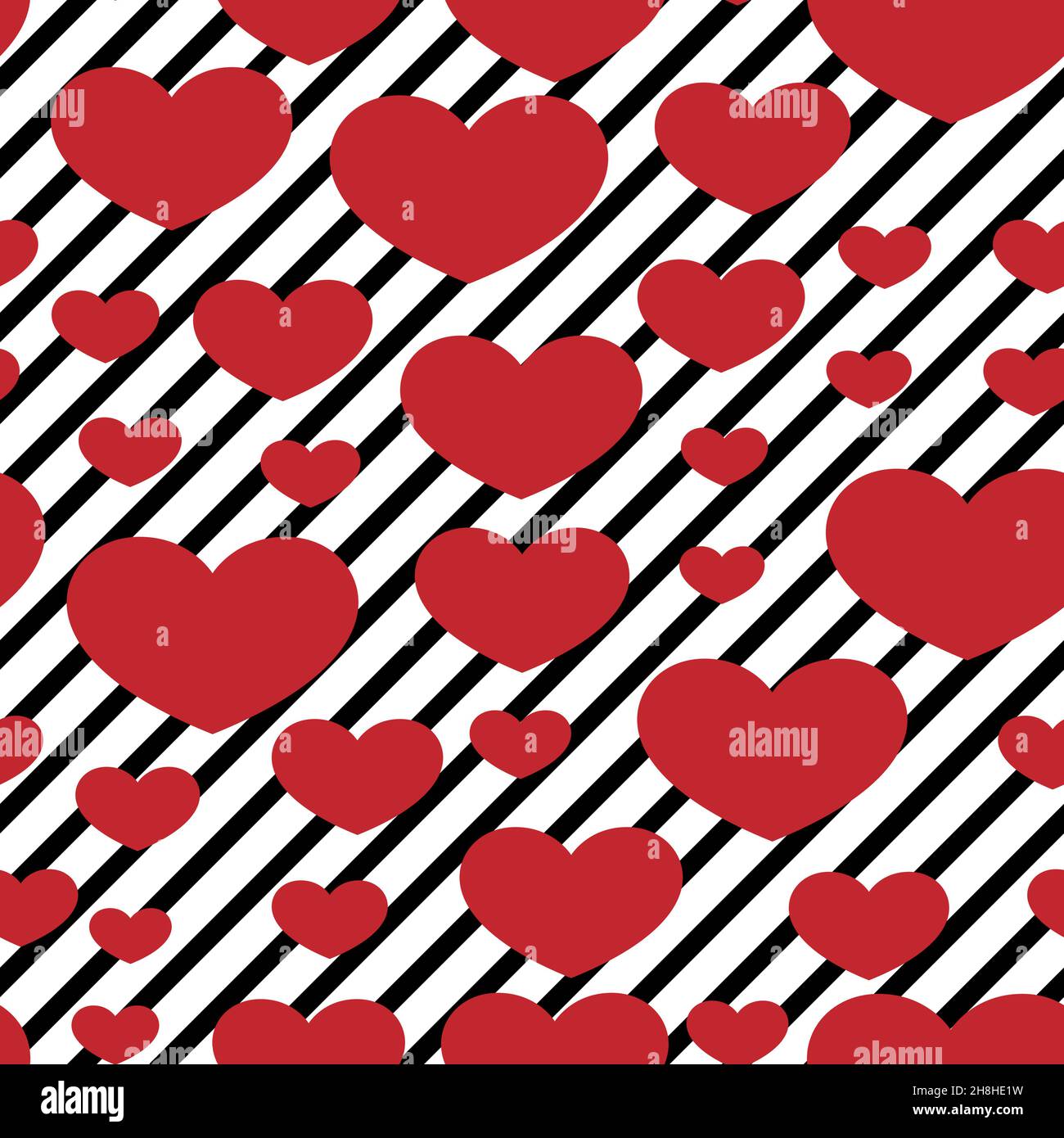 VECTOR SEAMLESS HEART PATTERN FOR ST.VALENTINE'S DAY Stock Vector Image ...