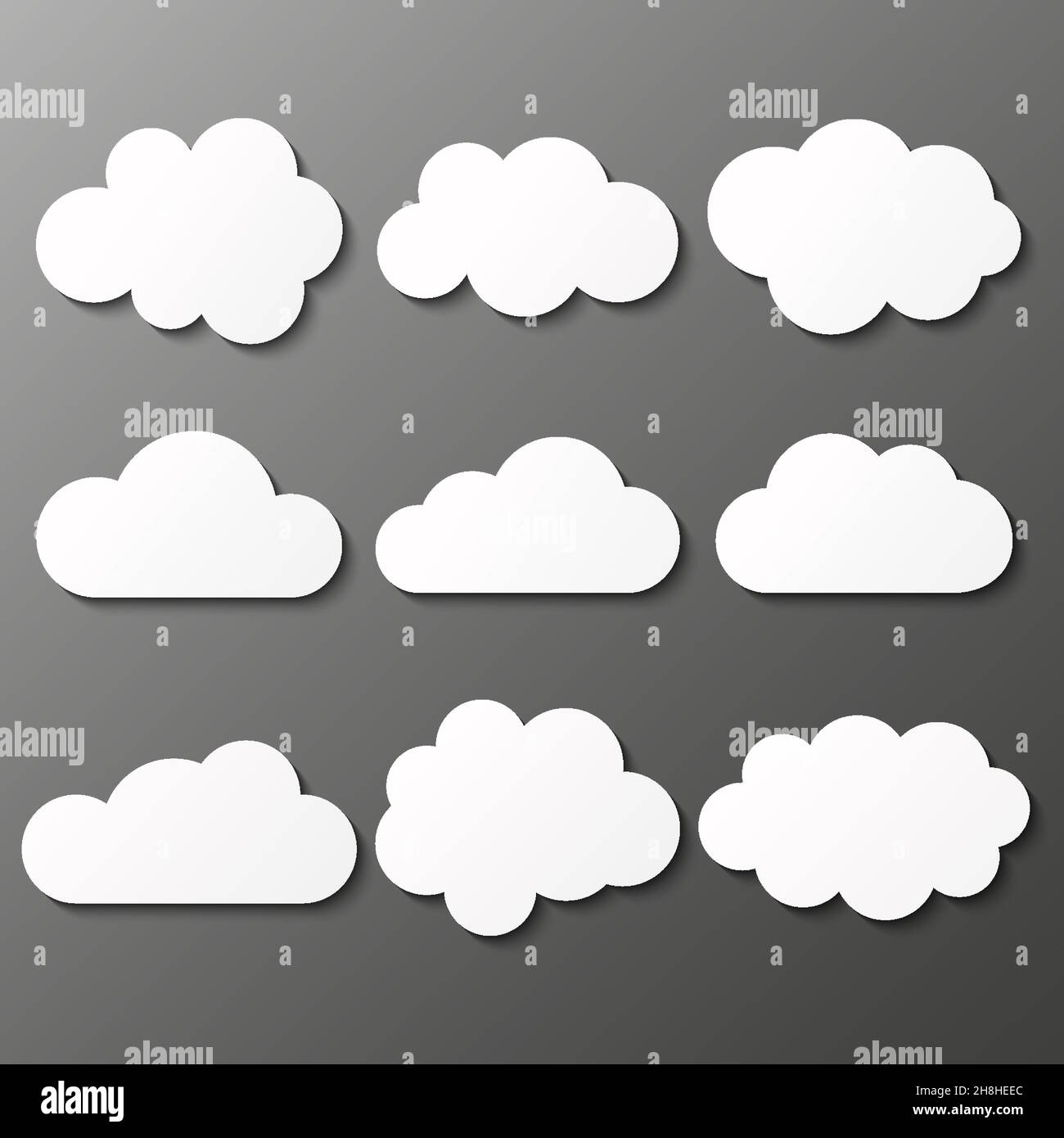 Set cloud vector logo hi-res stock photography and images - Alamy
