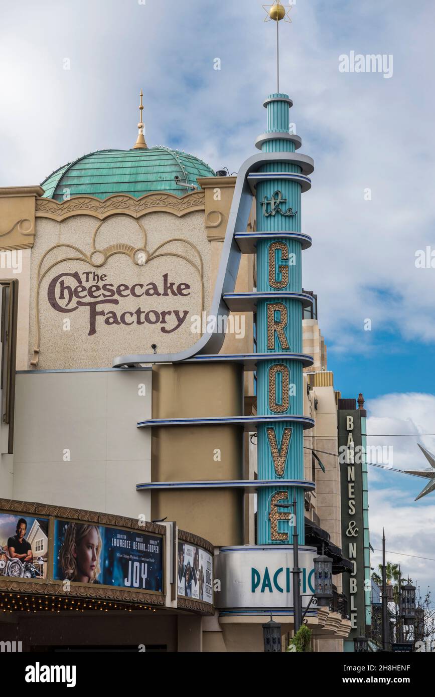 The cheesecake factory at the Grove L.A Stock Photo Alamy
