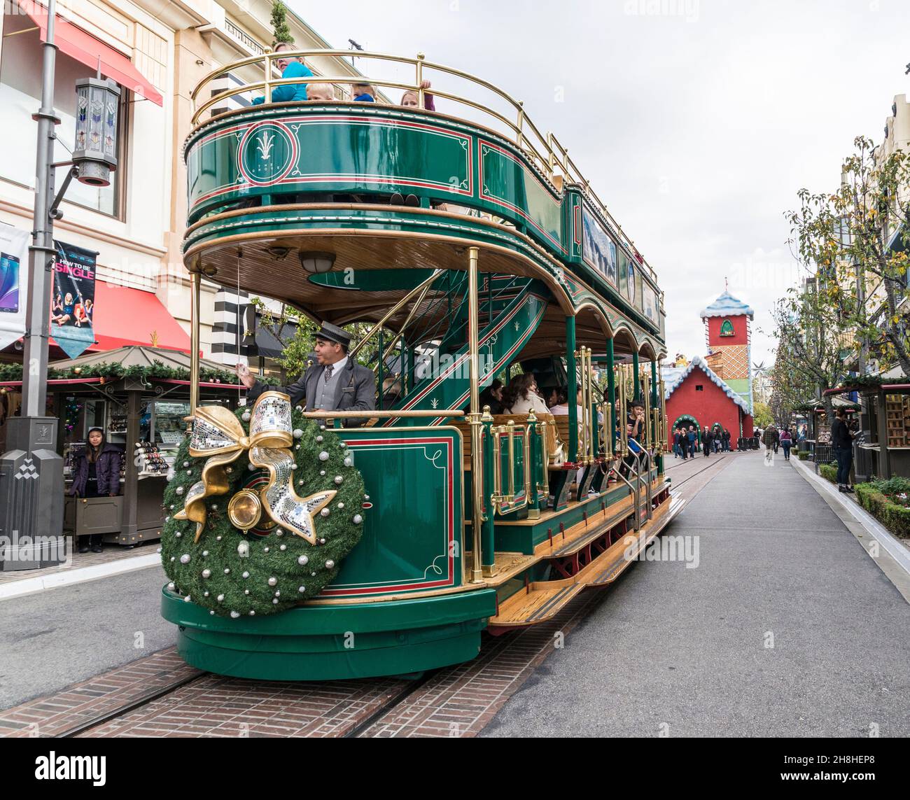 The trolley service at the Grove and farmer's market Stock Photo Alamy