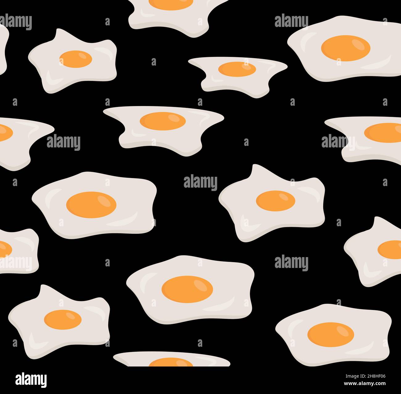 Vector illustration of fried eggs seamless pattern eps Stock Vector ...