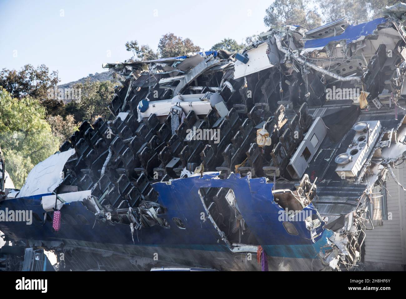 Wreck Scene A plane wreck scene in Universal studio Stock Photo - Alamy