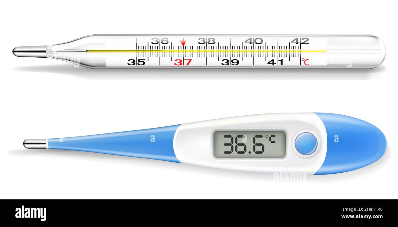 Medical thermometers for determining the temperature of the human body