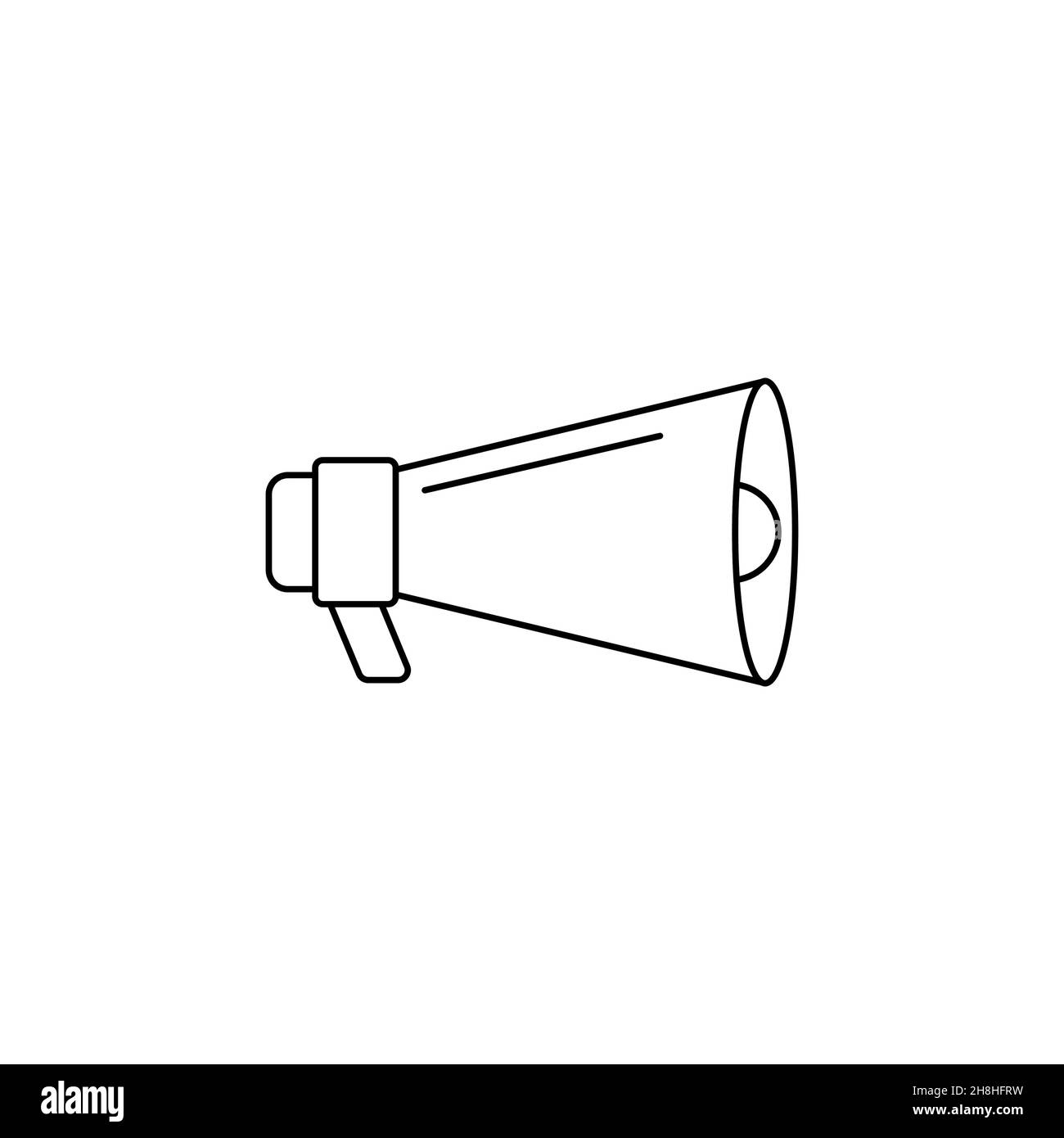 Seo Business Web Outlined Line Icon Vector Megaphone eps Stock Vector