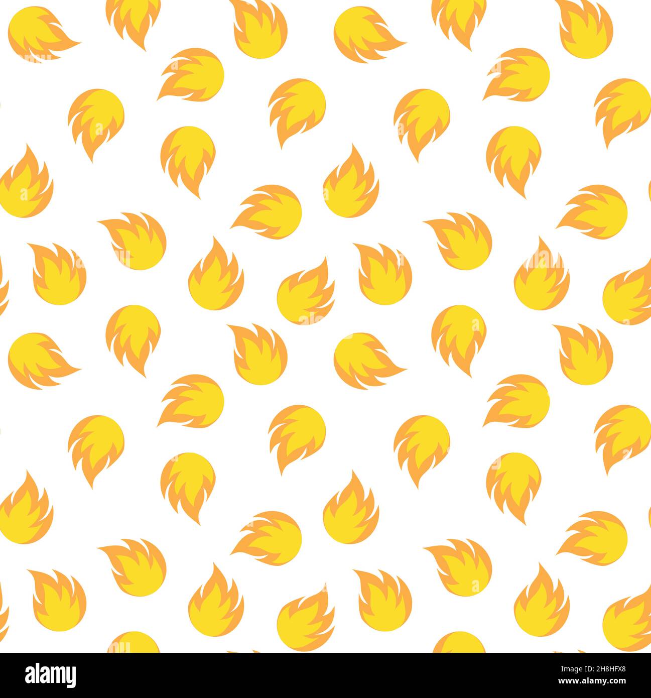 Flame fire seamless pattern background icon. Business flat vector ...