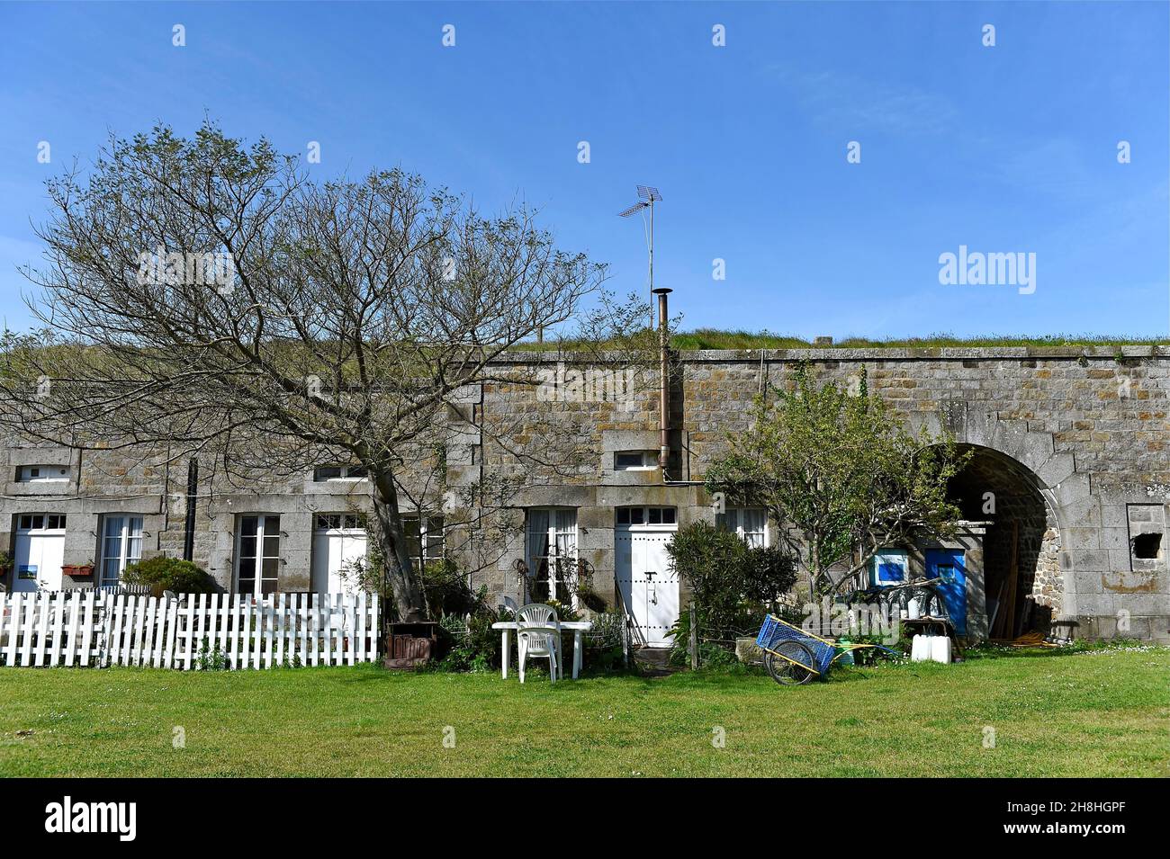 France, Manche, Chausey Islands, the casemates of the fort Stock Photo