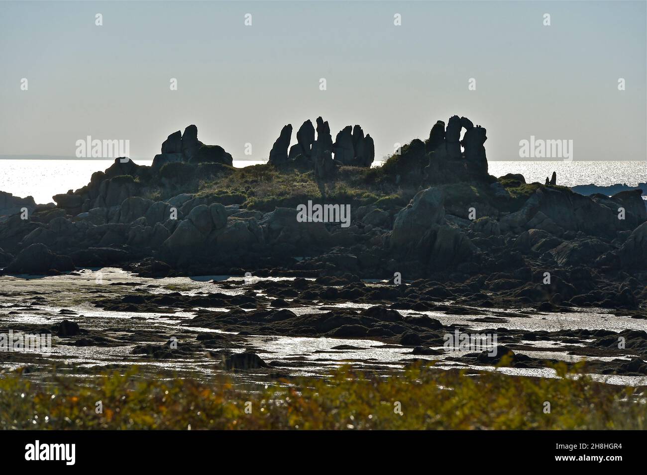 Moine Rocks France, Manche, Chausey Islands, Les moines rock Stock Photo - Alamy