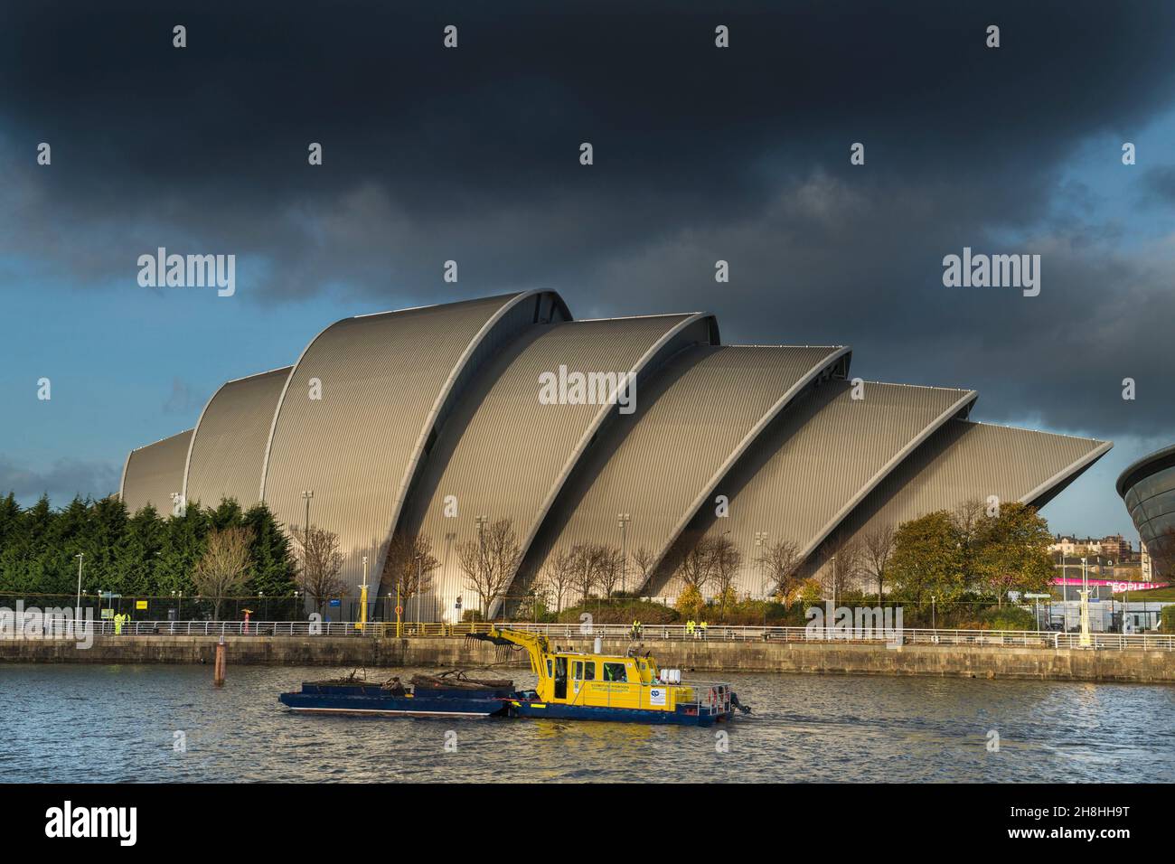 United-Kingdom, Scotland, SSE (Scottish Event Campus), Clyde auditorium also called Armadillo of Glasgow Stock Photo
