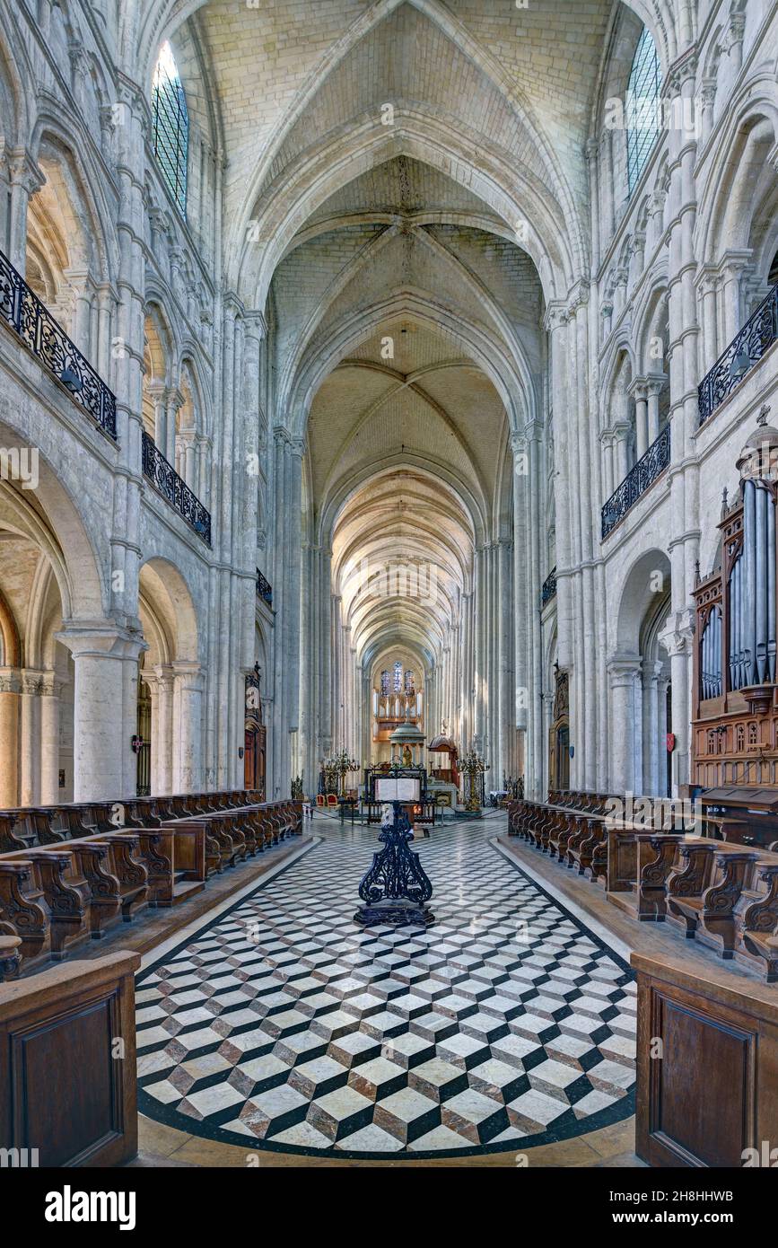 France, Oise, Noyon, the cathedral Stock Photo