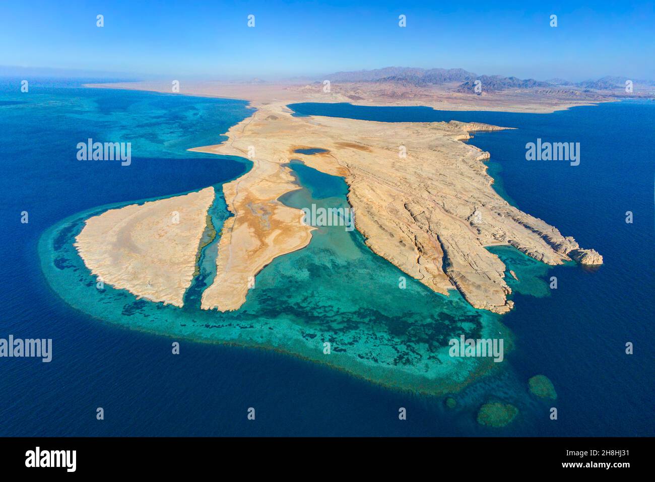 Egypt, Sinaï, Sharm-el-Sheikh, Ras Mohammed national park (aerial view) Stock Photo