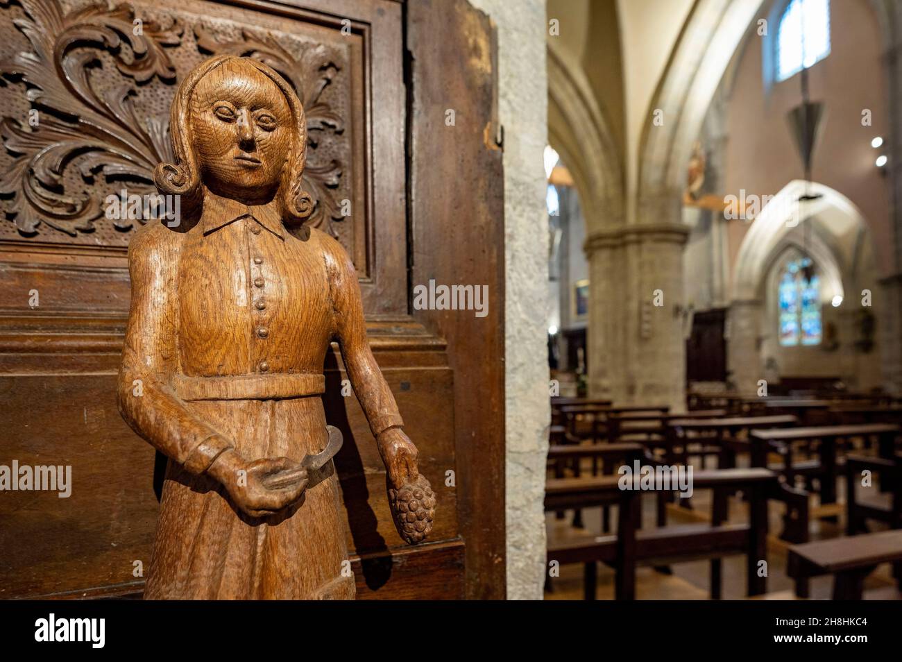 France, Jura, Poligny, the 15th century collegiale saint Hypolite, the