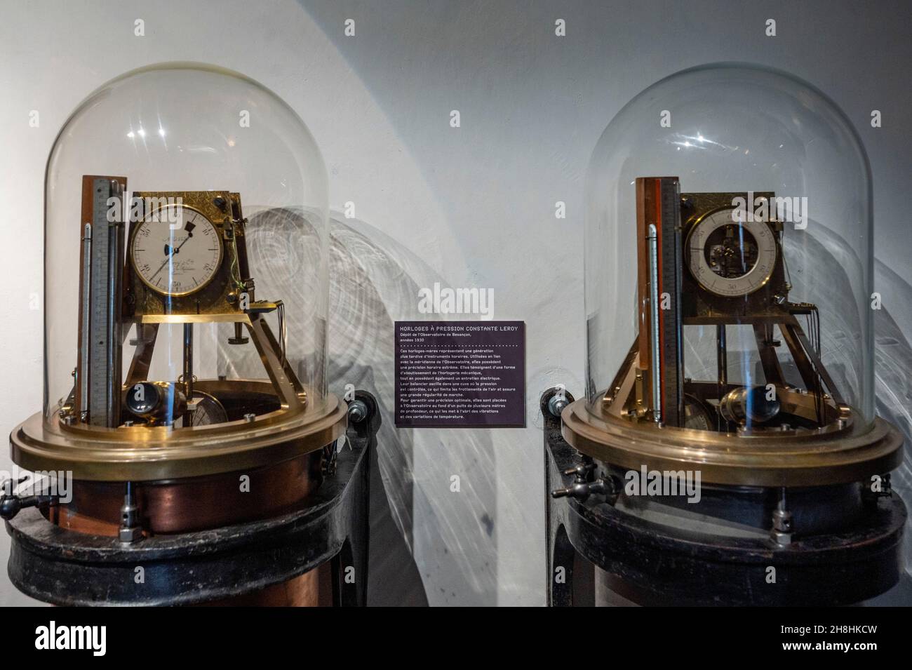 France, Doubs, Besancon, Granvelle museum, exhibition space of the time museum, Leroy constant pressure clock Stock Photo