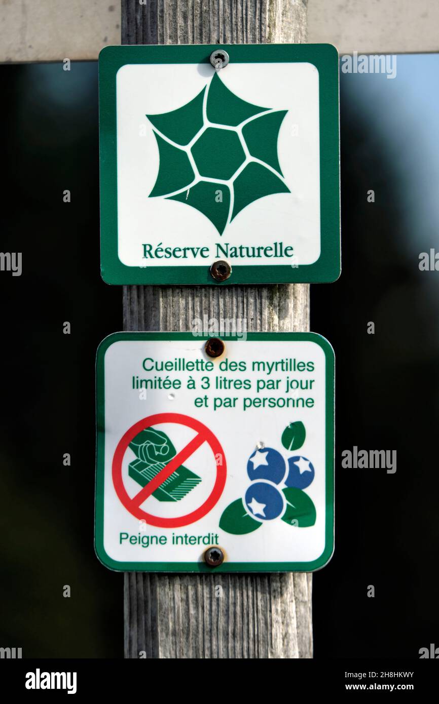 France, Vosges, Ventron, Grand Ventron, signs, logo of the Grand