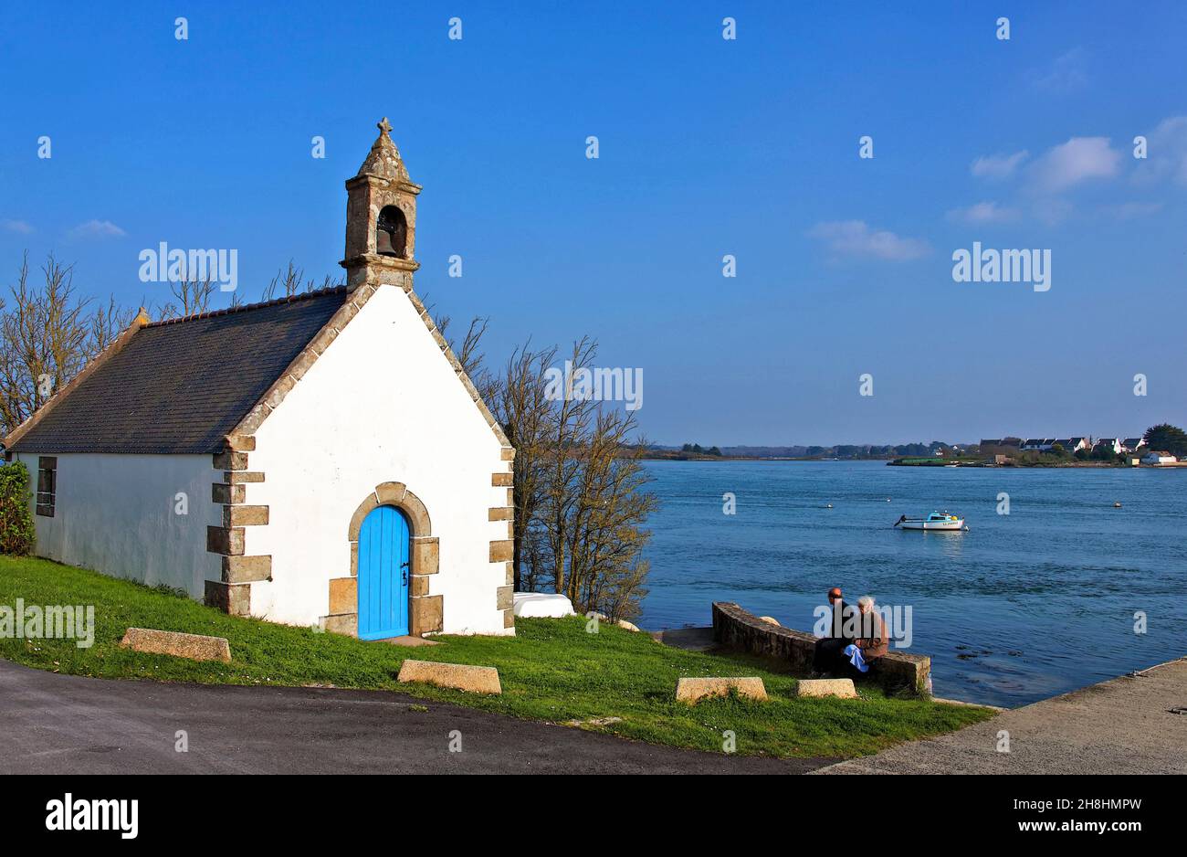 France, Morbihan (56), Ria d'Etel, Plouhinec, la Chapelle Saint
