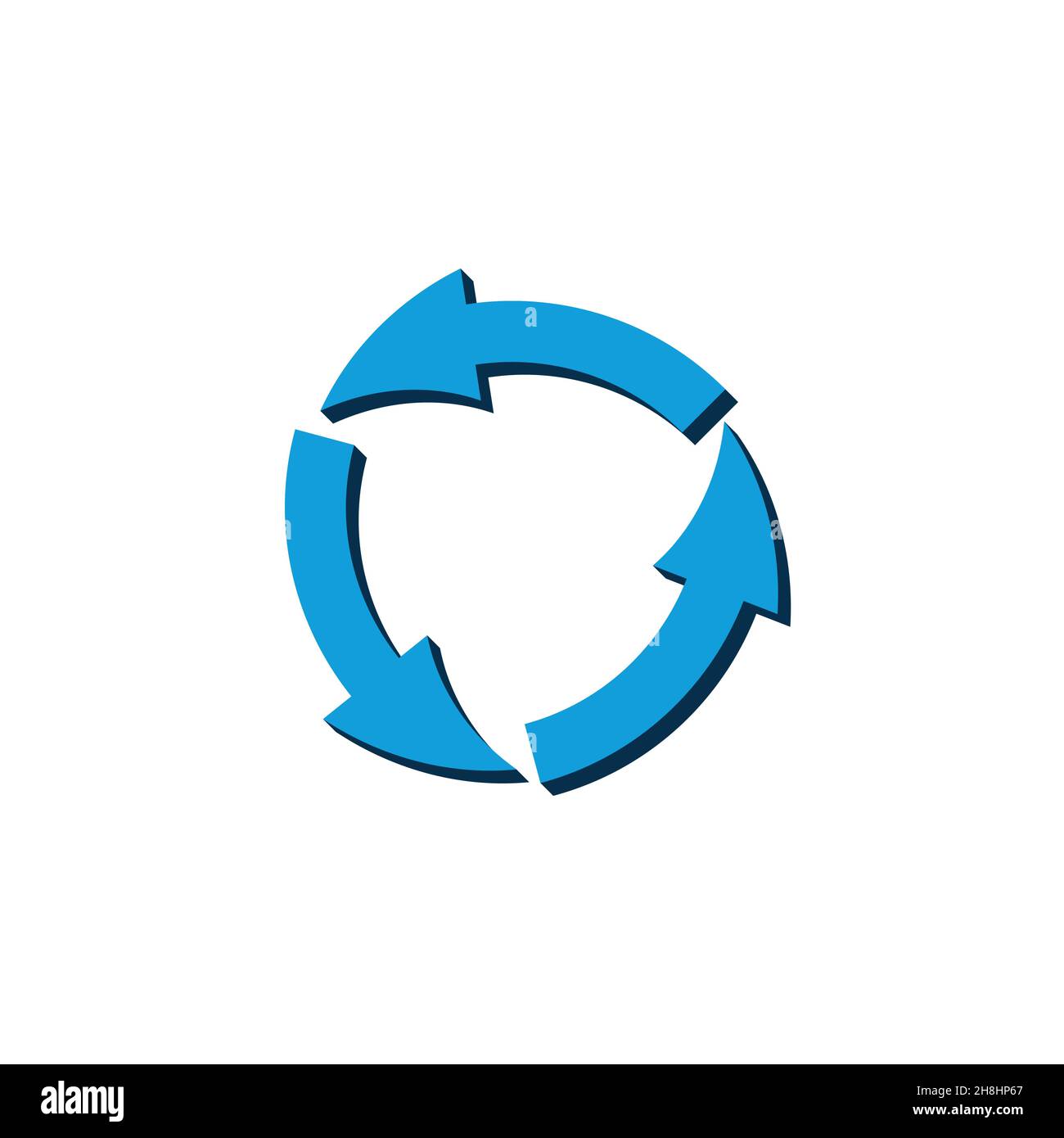 vector icon arrow circle isometric. 3d sign isolated on white ...