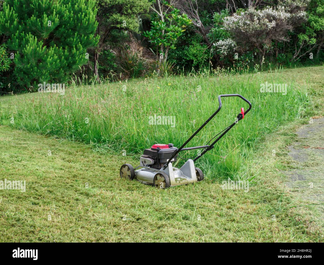 AUCKLAND, NEW ZEALAND Nov 30, 2021 Old Masport lawn mower mulcher