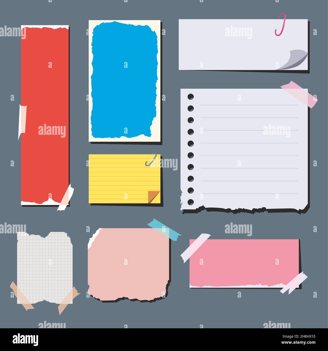 Torn paper cardboard rip papers Stock Vector Images - Alamy