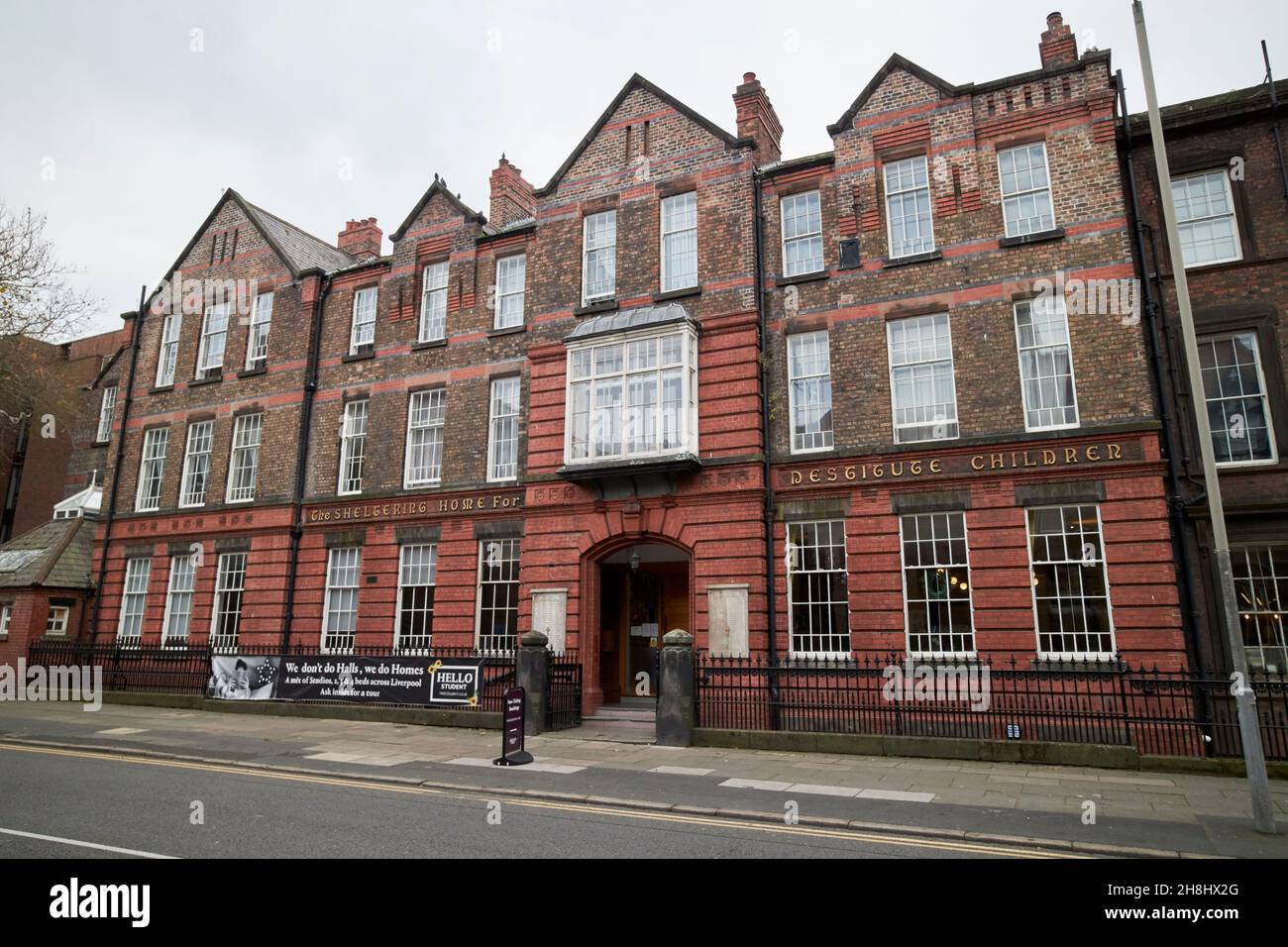 liverpool sheltering home for destitute children building now student accommodation  liverpool, merseyside, uk Stock Photo