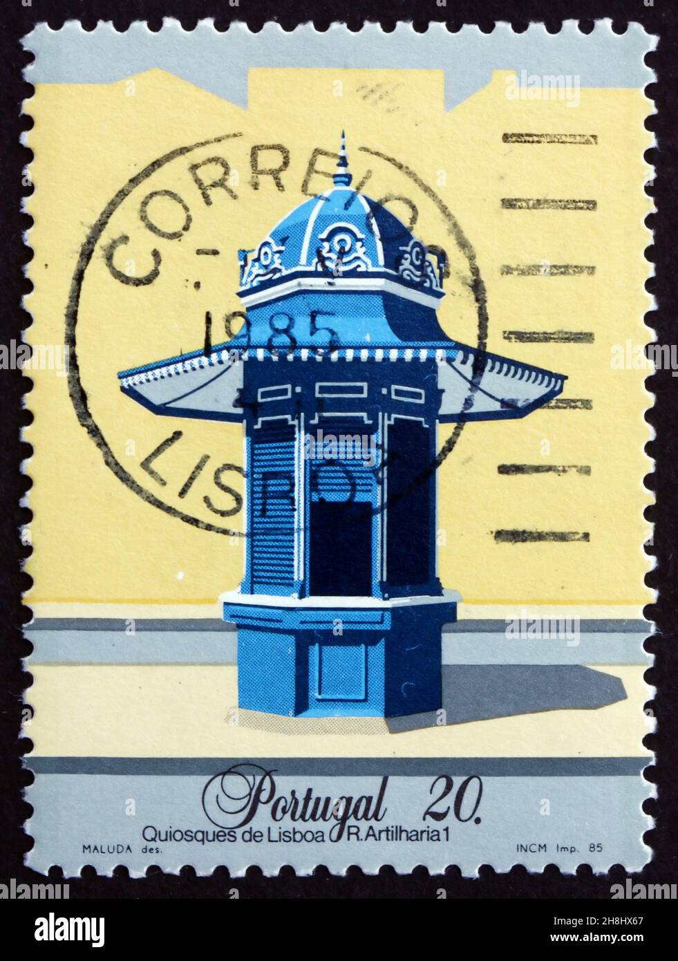 PORTUGAL CIRCA 1985 a stamp printed in the Portugal shows Blue