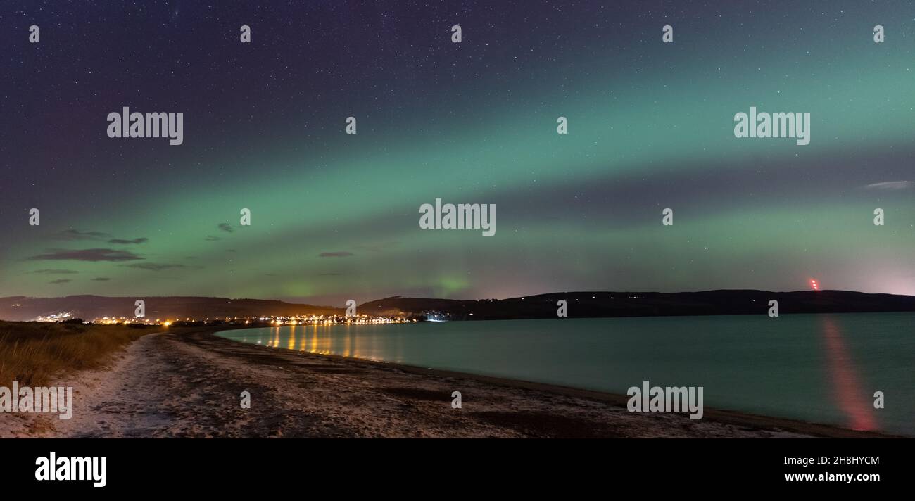 Aurora borealis (Northern Lights) in the skies over the Scottish