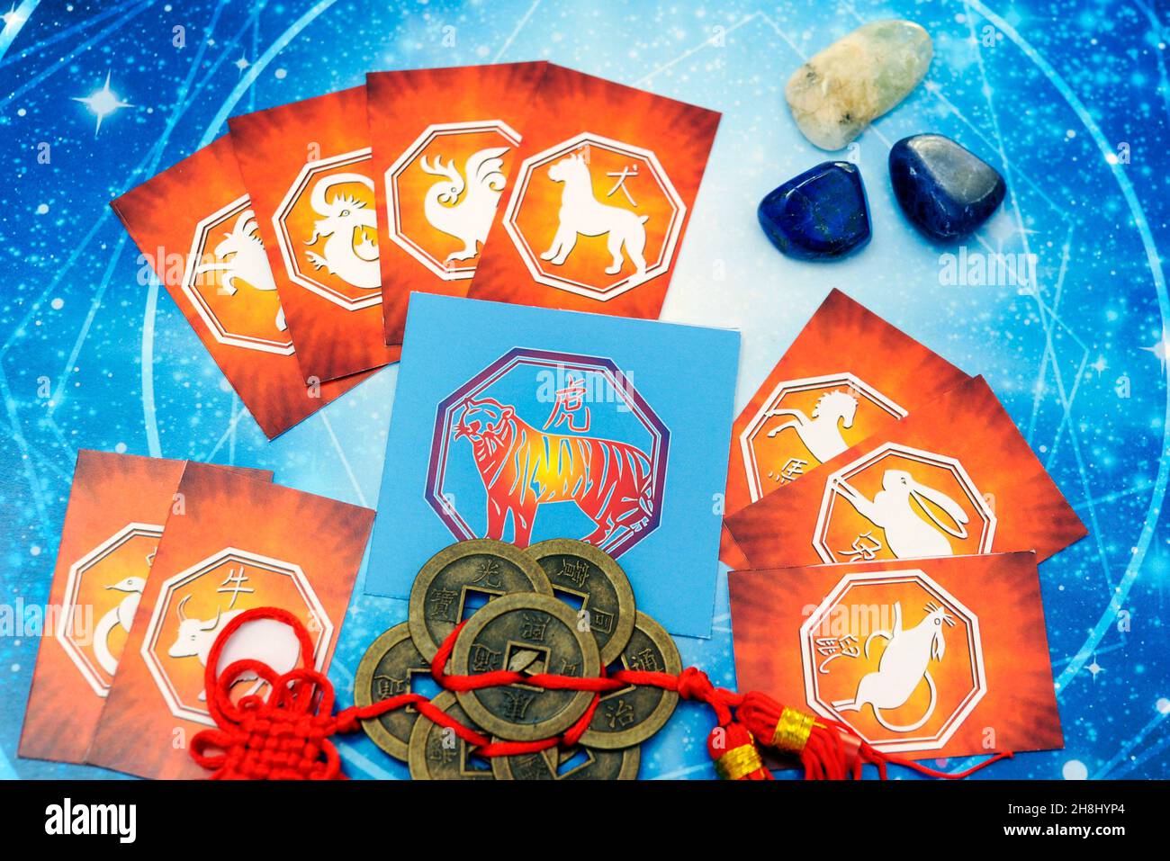 Chinese astrology sign of Tiger, year of the Tiger Stock Photo Alamy