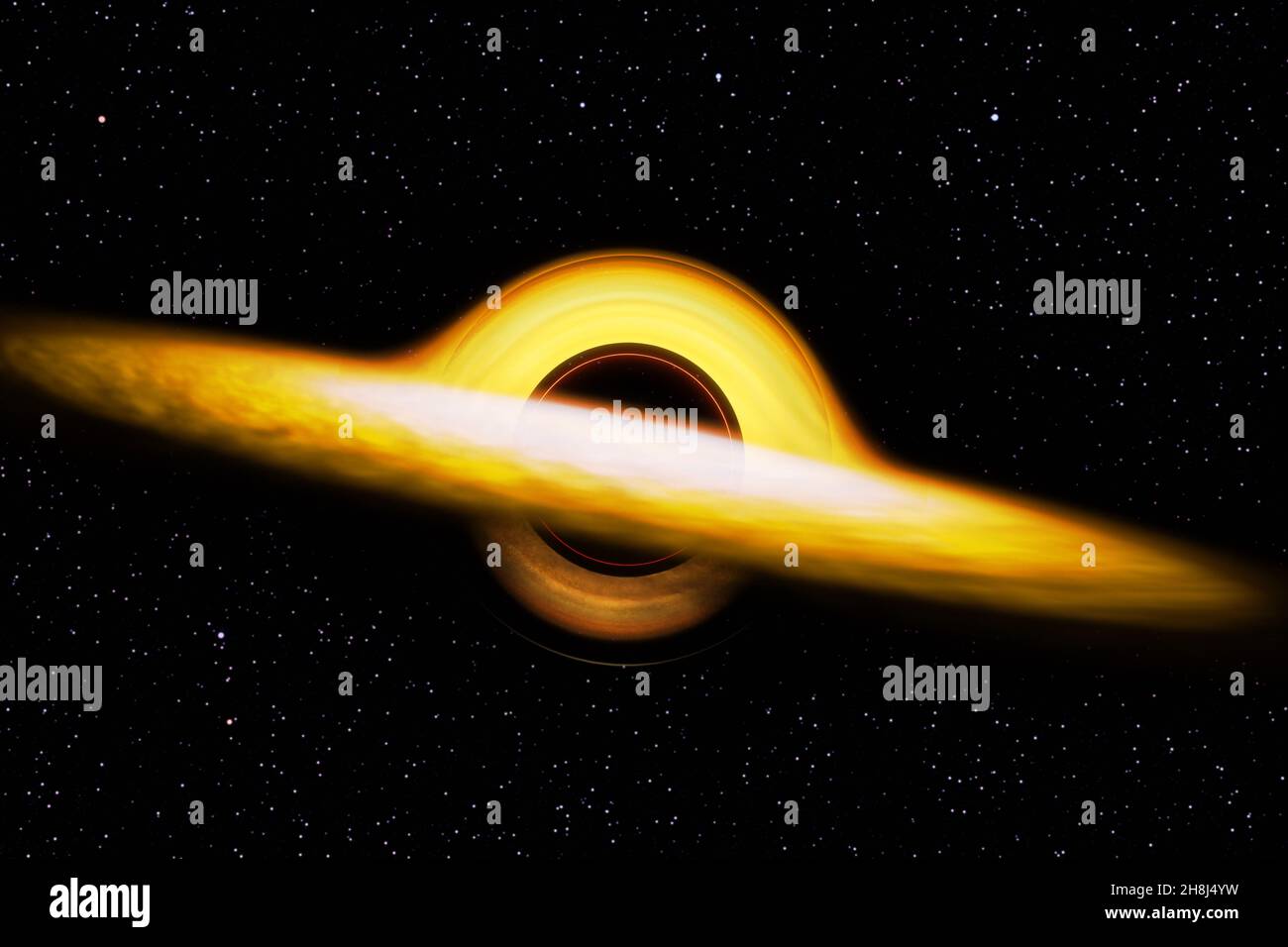 Black Hole as described in last scientific researches Stock Photo