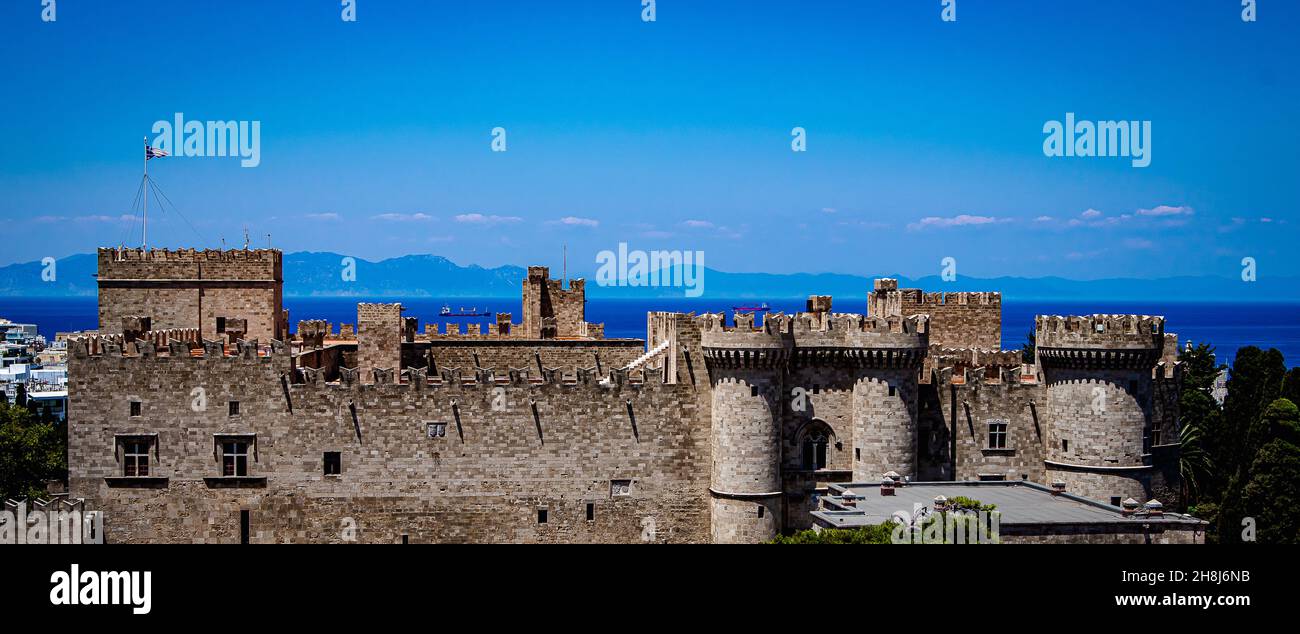 Roloi Historic Medieval Clock Tower Roloi Rhodes Greece Stock Photo - Alamy