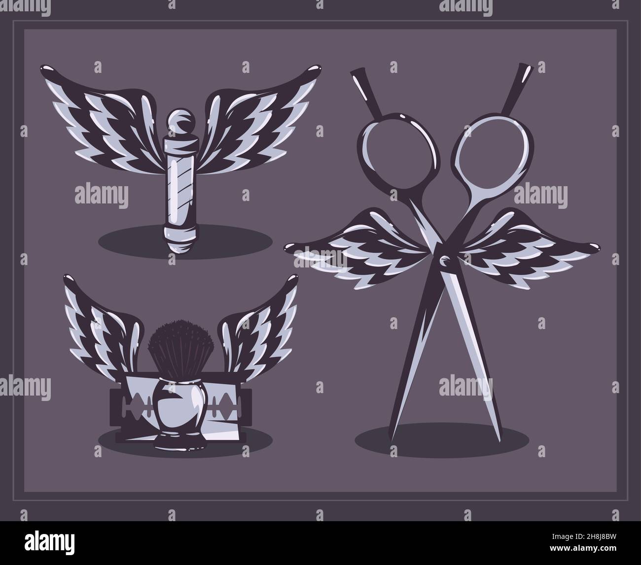 Barber shop advertising Stock Vector Images - Alamy