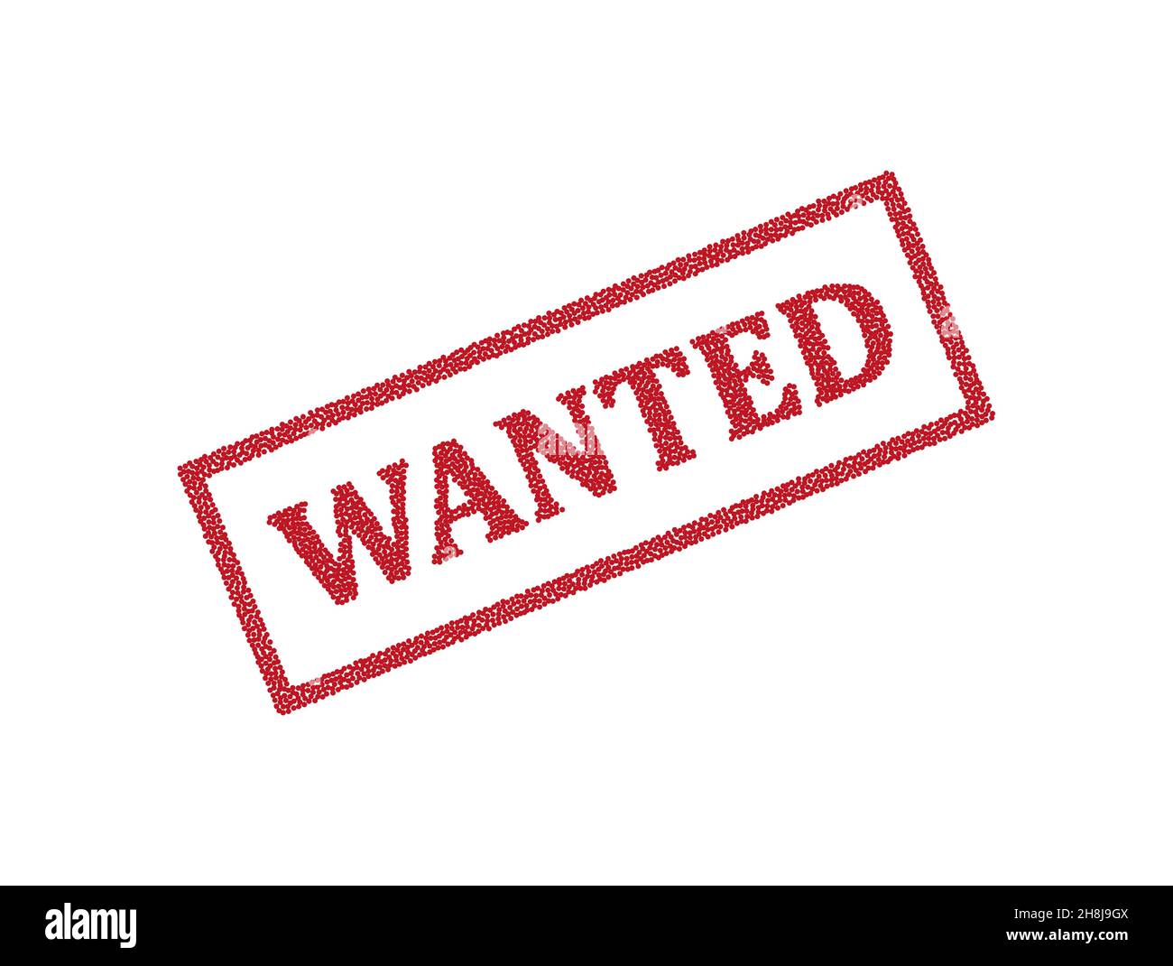 Black vector grunge stamp WANTED Stock Vector