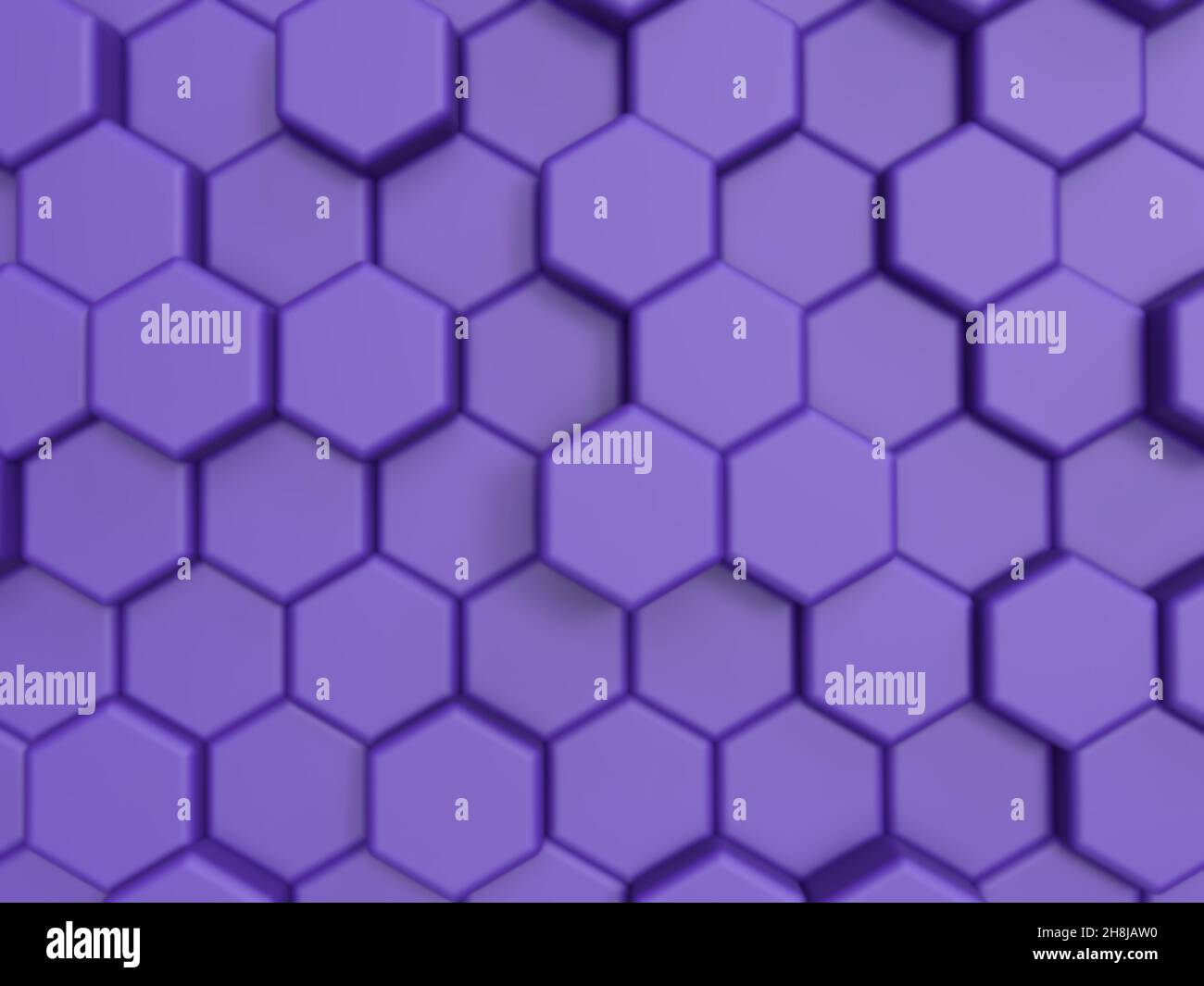 An abstract purple hexagonal background Stock Photo