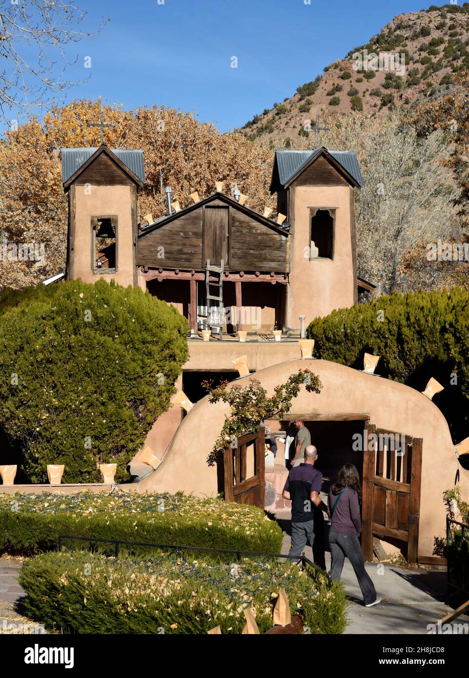The historic Santuario de Chimayo in New Mexico is a contemporary