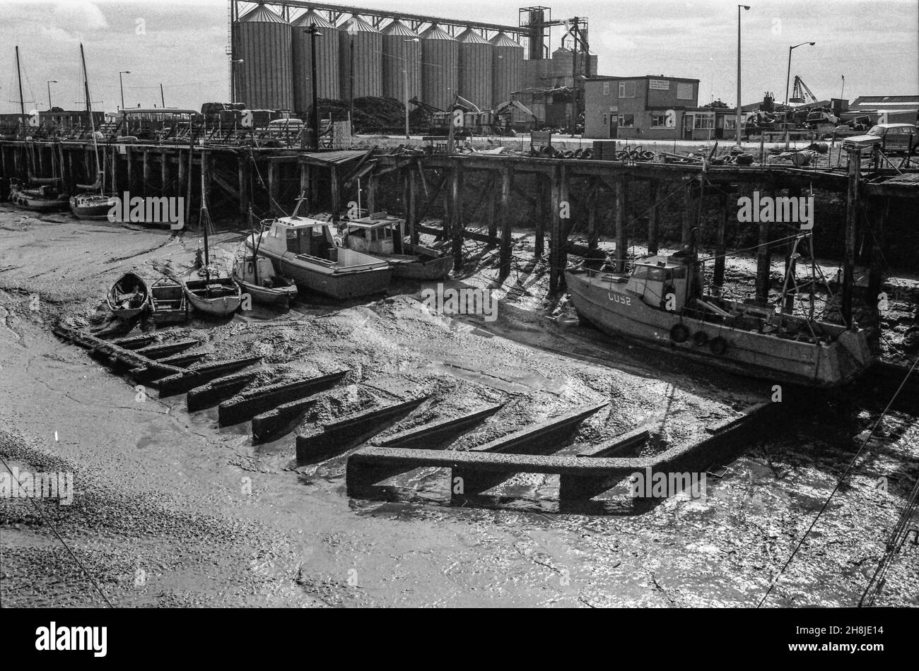 Fleetwood Harbour, Lancashire, August 1979 Stock Photo Alamy