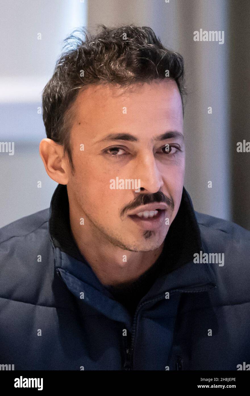 Refugee Haroom Shahab who met the Duke of Cambridge during his visit to a hotel in Leeds, which is being used to accommodate refugees evacuated from Afghanistan. Picture date: Tuesday November 30, 2021. Stock Photo